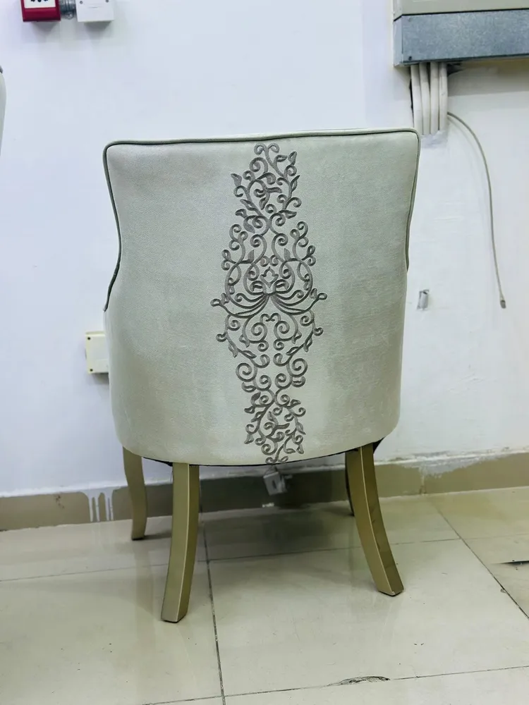 Chair embroidery detail - Doha Interiors Qatar