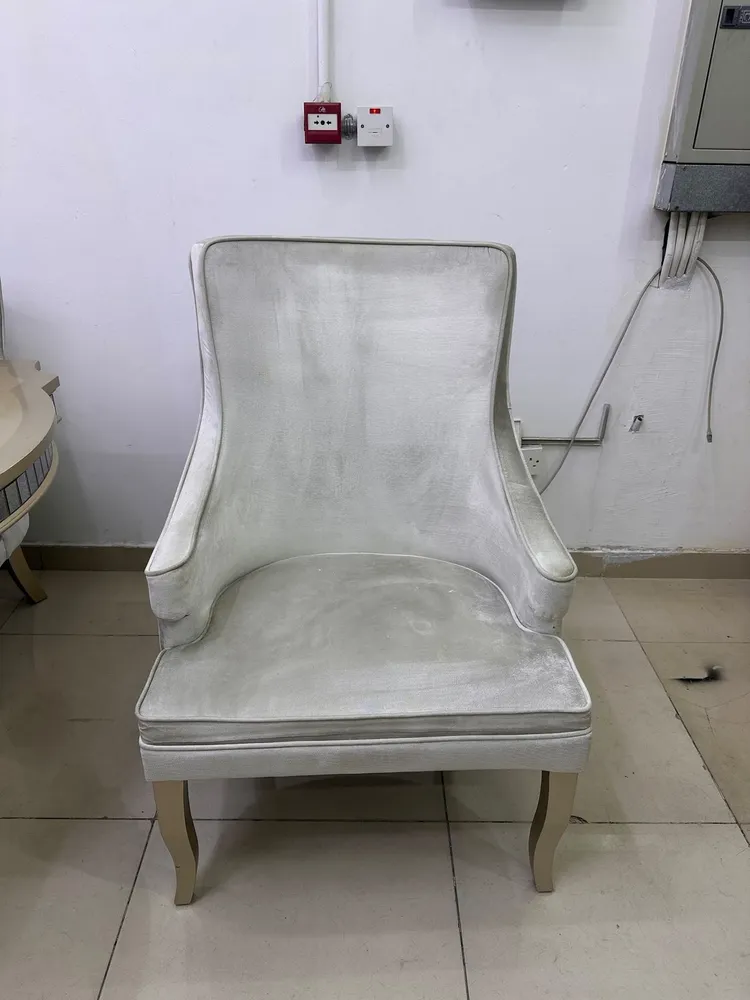 Cream upholstered chairs - Doha Interiors Qatar